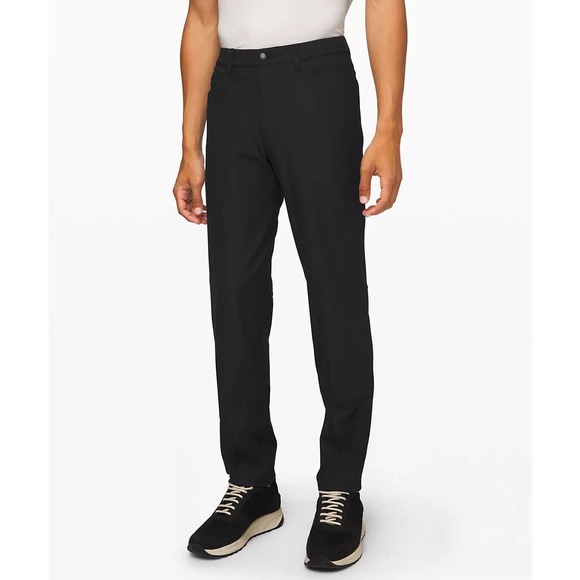 Lululemon Other - Lululemon ABC Classic Fit Pant 35" Warpstreme Black Pants Stretch Men's Size 36